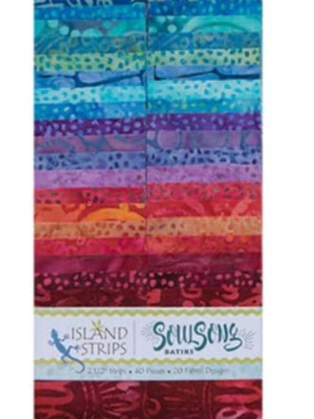 Soul Song Batiks - Jelly Roll (40) 2 1/2" Strips - Strip Pack - by Island Batik